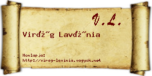 Virág Lavínia névjegykártya